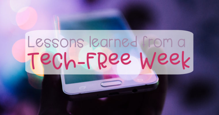 Lessons learned from a tech-free week