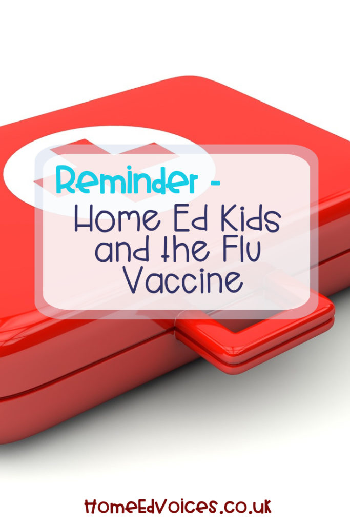 Reminder - Home Ed Kids and the Flu Vaccine