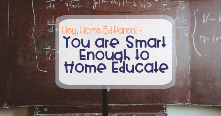 You are Smart Enough to Home Educate