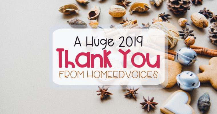 A Huge 2019 Thank you from HomeEdVoices